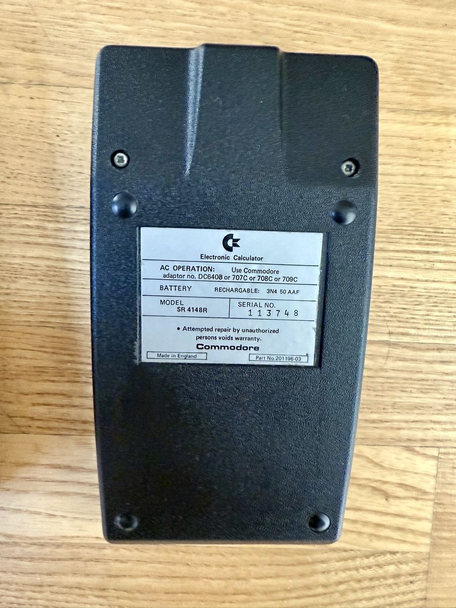 Commodore Taschenrechner: Taschenrechner Commodore SR 4148R mit Hülle – Gebraucht aus Stein am Rhein von Tags 1