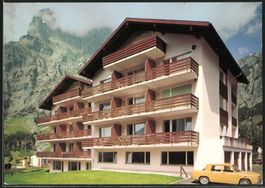 Leukerbad, Appartmenthaus Apollo, Oldtimer, um 1970
