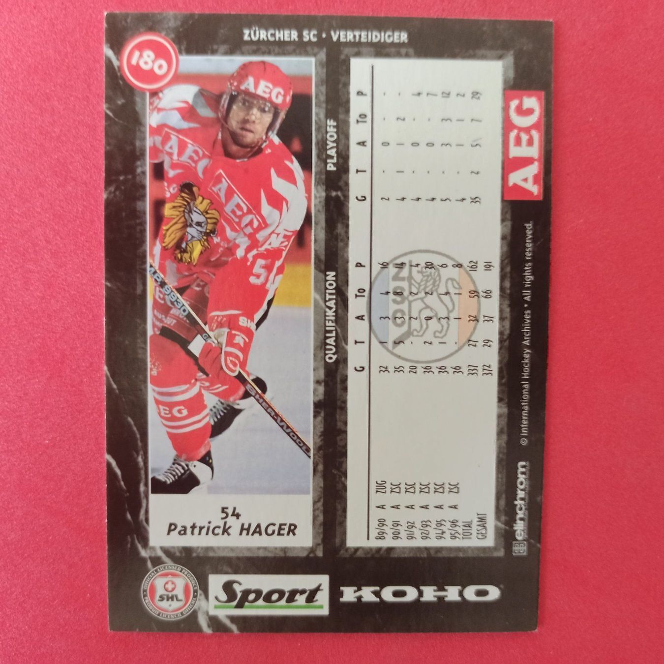 Sammelbilder & Trading cards: Patrick Hager - ZSC CARD - 1996/97 – Gebraucht aus Dübendorf von kb86_MOVIE 1
