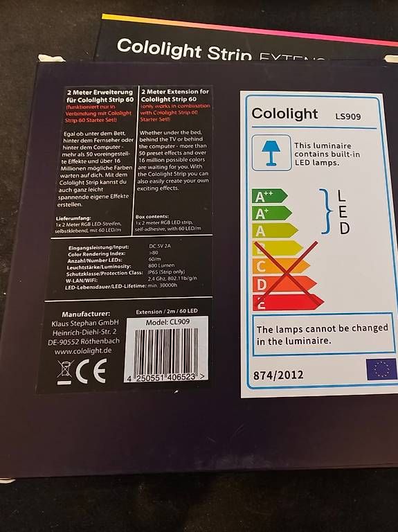 Ghirlande e barre luminose: Cololight Extension Neu Ungebraucht – Usato da Seengen venduto da Highbornhorizon 2