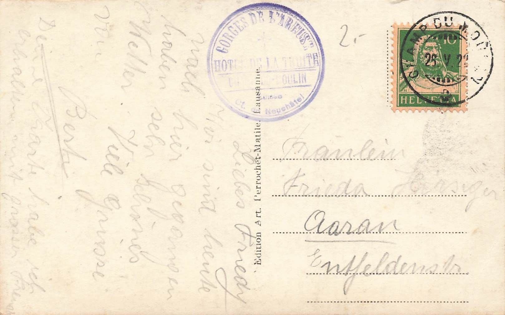 Cartoline postali: Boudry (NE) – Gorges de l’Areuse – Usato da Biasca venduto da Blenio71 1