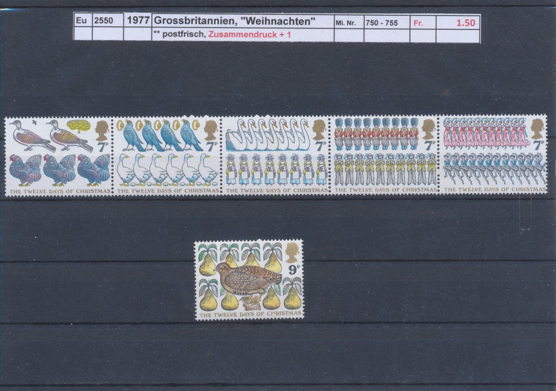 Alle Briefmarken: 1977 Grossbritannien, "Weihnachten", ** postfrisch – Neu (gemäss Beschreibung) aus Winterthur von Zupogeru