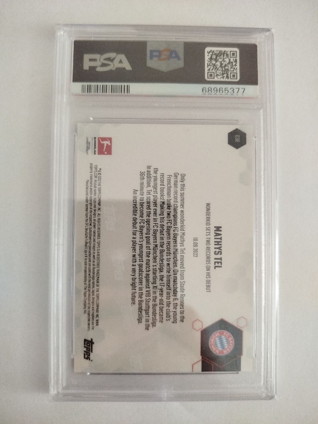Topps Carte collezionabili: Topps Mathys Tel Now Bundesliga PSA 10 – Nuovo (secondo la descrizione) da Wettingen venduto da mirna04 1