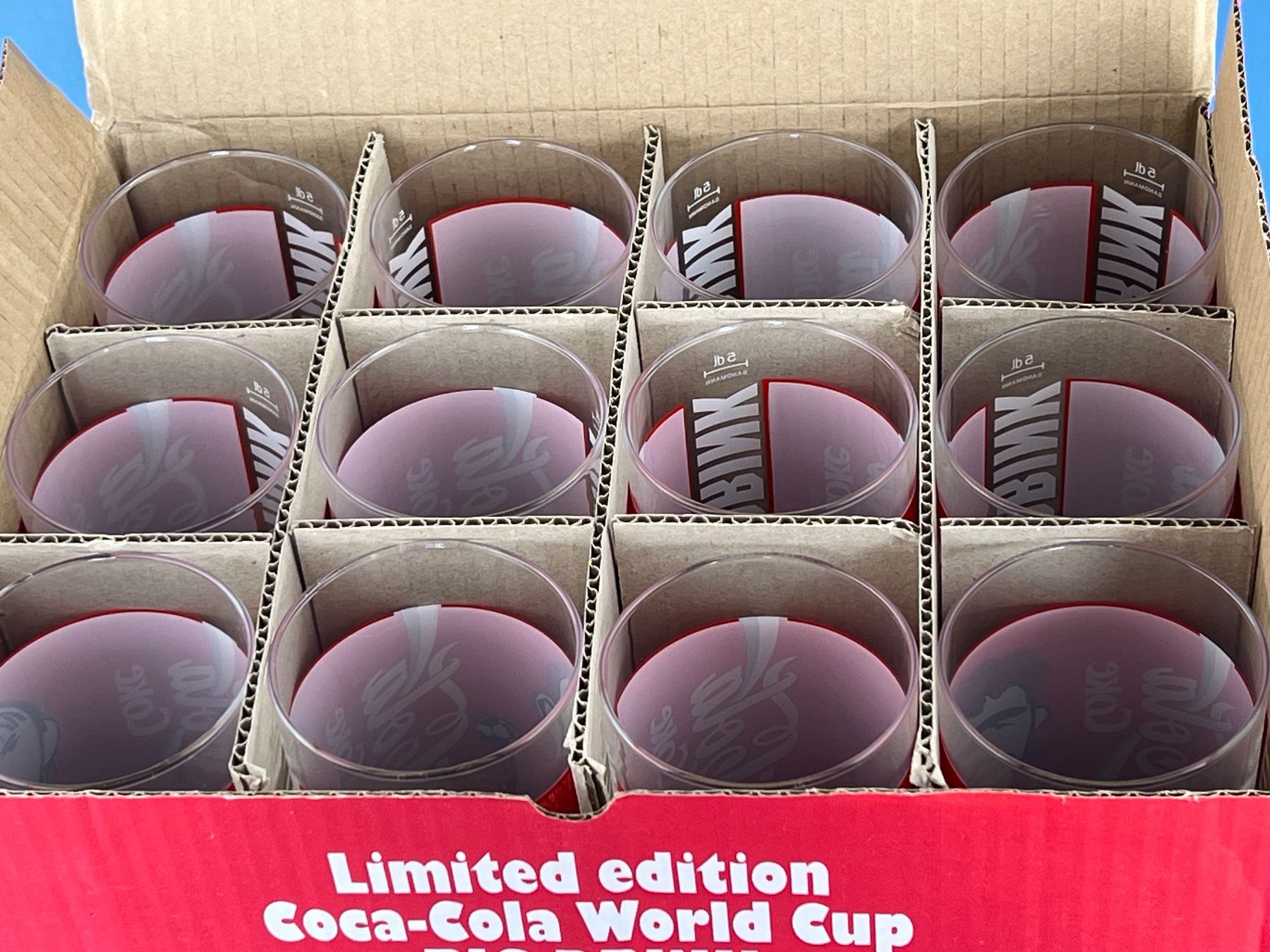 Coca-Cola Bicchieri: 12 Coca Cola Gläser World Cup 1992 ungebraucht – Usato da Unterengstringen venduto da Gustav03 8