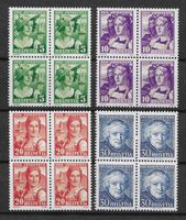 1933: Pro Juventute Viererblock Serie Nr.J65--68 **