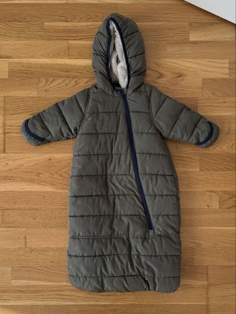 Winter-Fuss-Sack Baby, Olivgrün, Gr. 62/68, Top Zustand