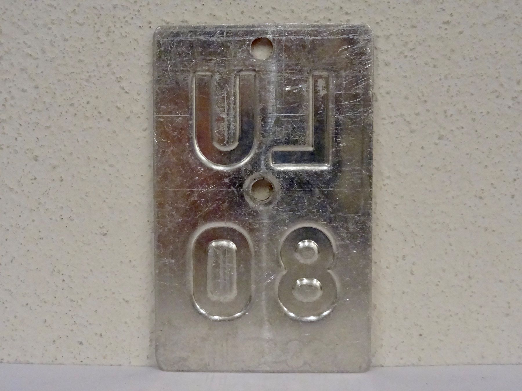 Insegne: LU 80 VELONUMMER - FAHRRADSCHILD – Usato da Kerzers venduto da zimmergruen 1
