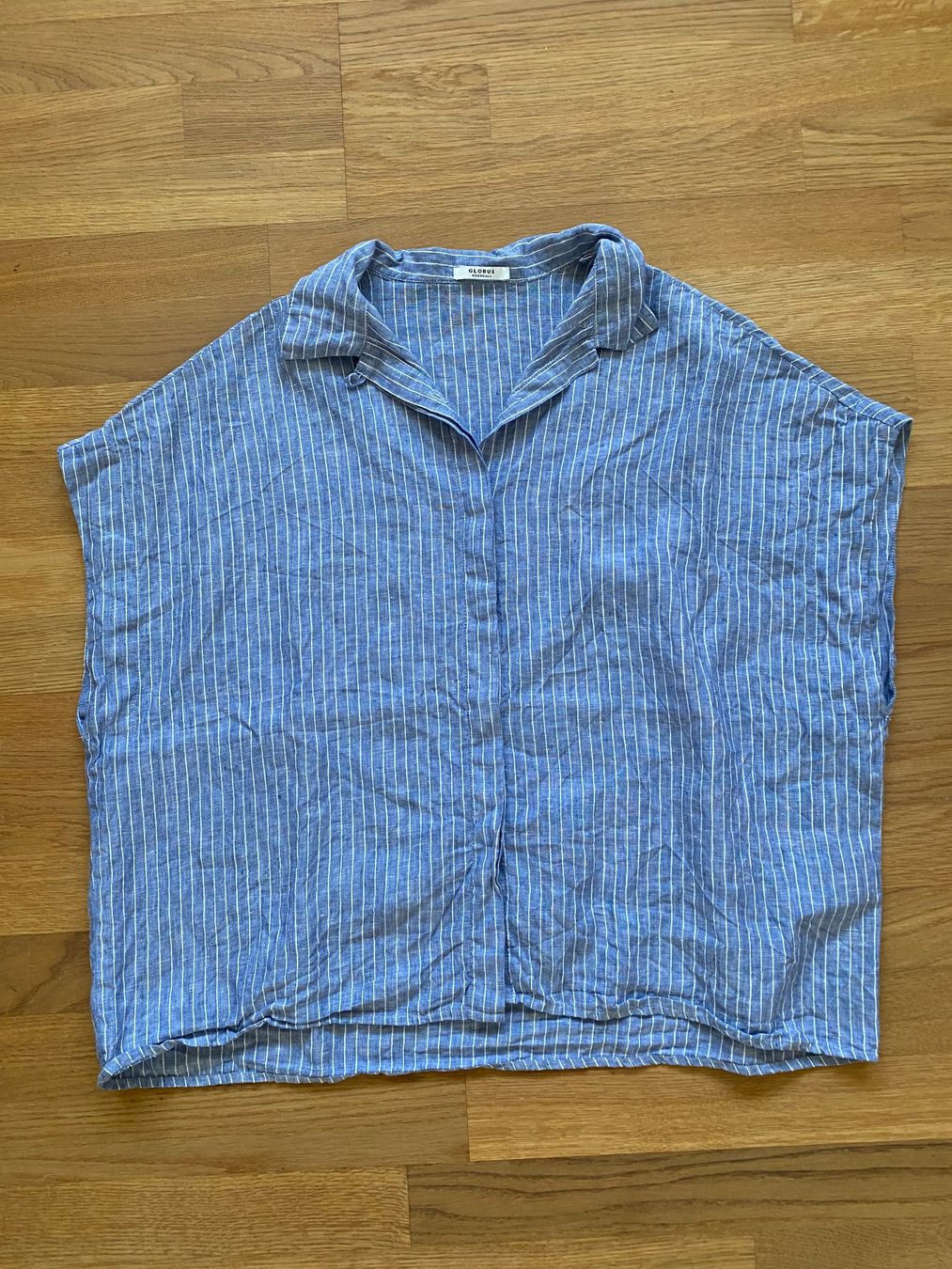 Globus Camicette: Globus Essentials Bluse 100% Leinen Streifen Gr. 38 Somme... – Usato da Basel venduto da E08