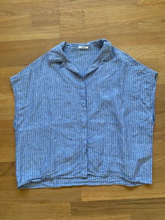 Globus Essentials Bluse 100% Leinen Streifen Gr. 38 Somme...