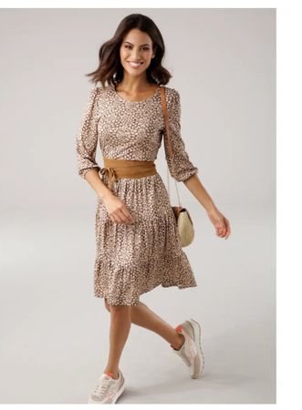 Laura Scott Jersey Kleid mit Gürtel