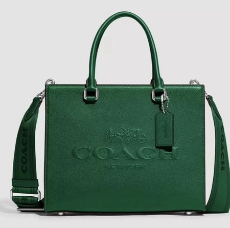 Handtasche Coach Grün Leder neu
