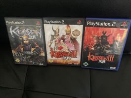 Playstation 2 Spiele: Kessen 1, 2 & 3 - Samurai Strategie