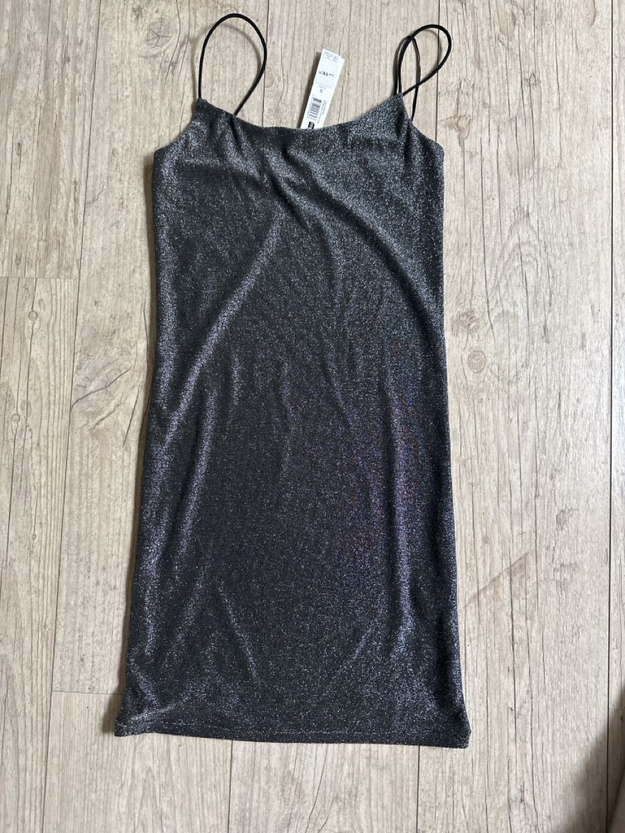 Vestiti: Kleidchen, schmal, S, neu, Silber-Glanzstoff – Nuovo e nell'imballaggio originale da Frauenfeld venduto da aluma14