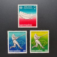 San Marino Briefmarken 2 Serien (Blutdruck/Baseball) 1978 **
