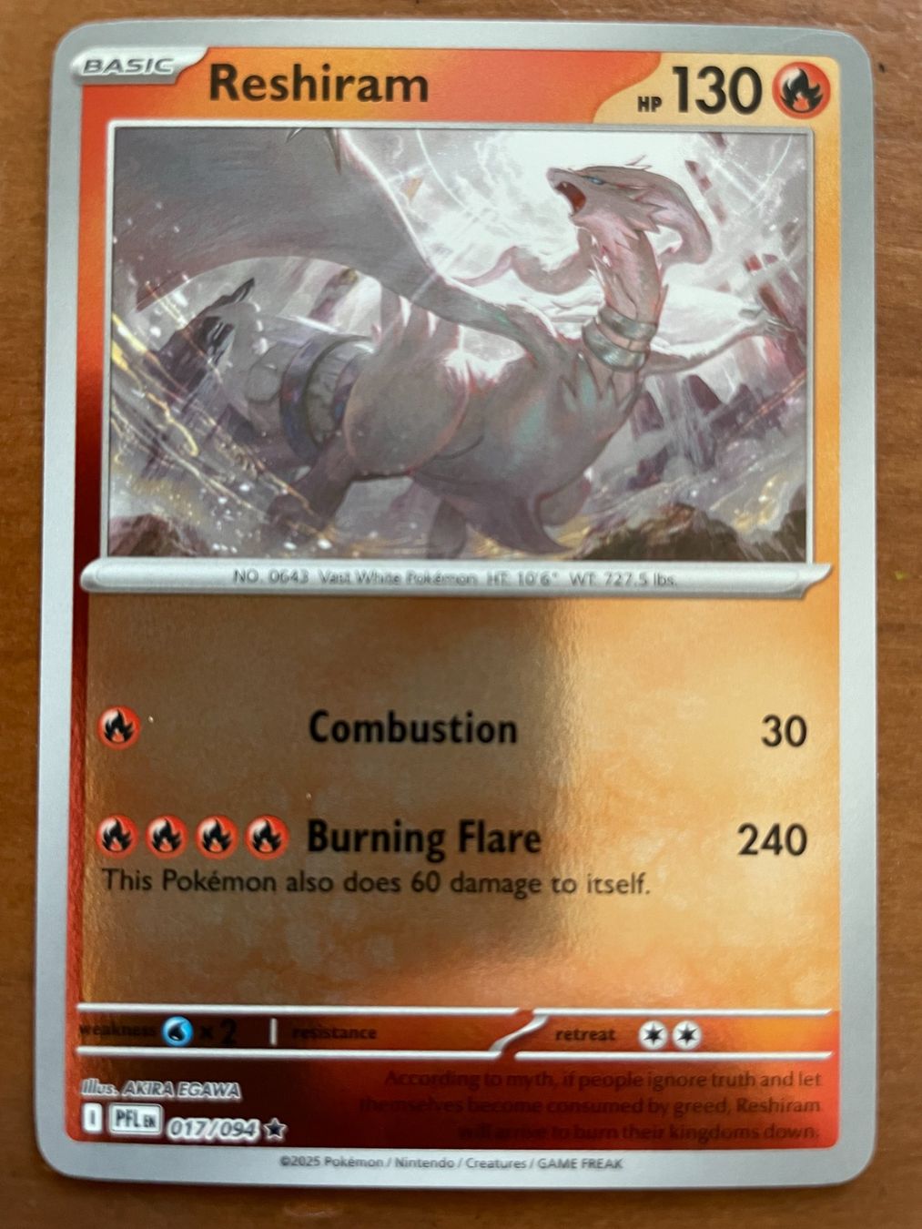 Pokémon Carte collezionabili: Pokemon Reshiram Reverse (Versand gratis) – Nuovo (secondo la descrizione) da Chur venduto da Angerson