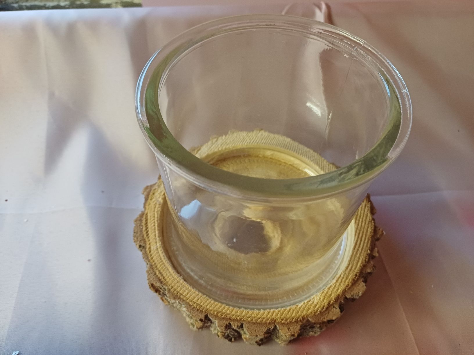Portacandele: Glas-Windlicht auf Holzsockel, Deko – Nuovo (secondo la descrizione) da Nassen venduto da verrueckt 1