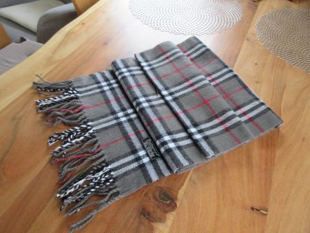 Burberrys 100% LAMBSWOOL Schal/Lamm wolle/Scarf/ gray!