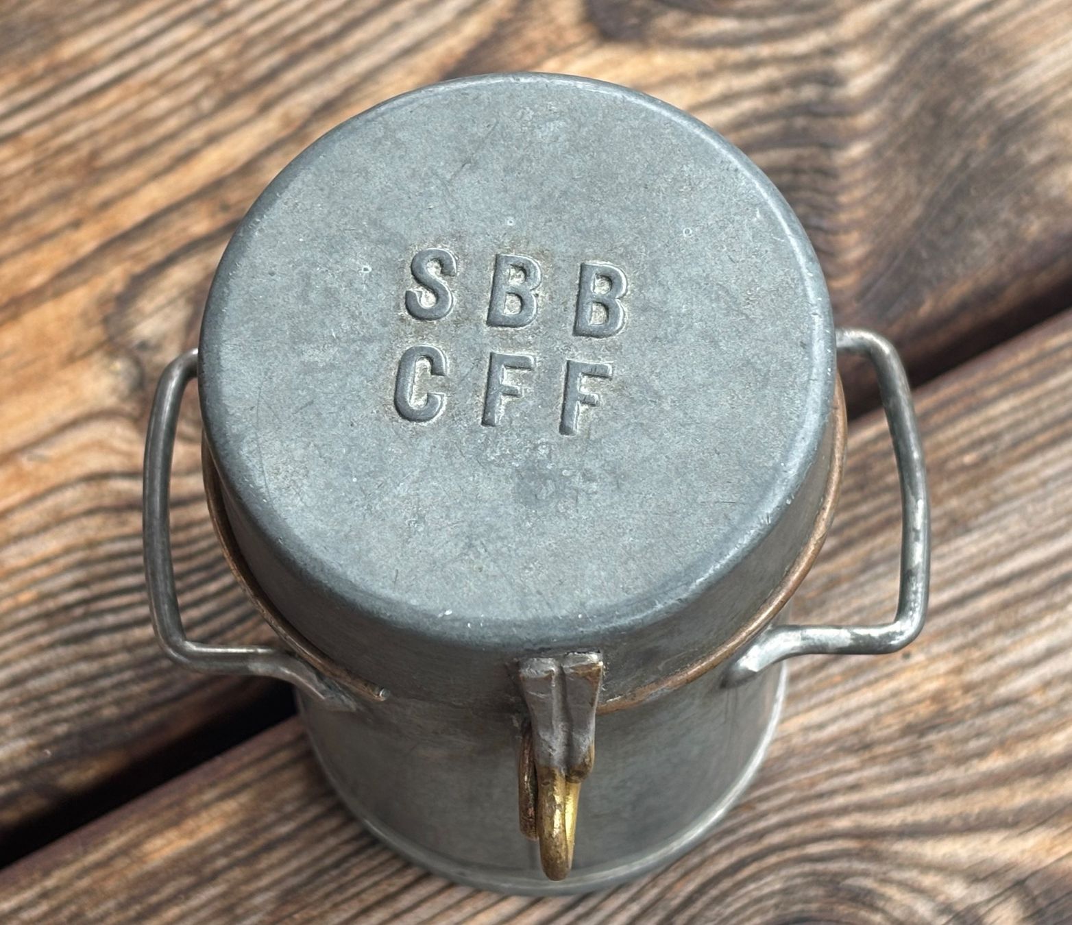Dosen: antike SBB CFF Deckeldose, Blechbüchse – Gebraucht aus Lüchingen von Eeizo 1