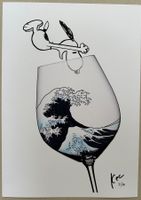 KeC: Snoopy Hokusai Diving, POP Art, signiert 7/10