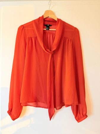 H&M - Blouse couleur corail