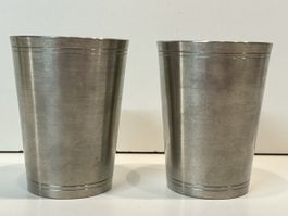 Zinnbecher Set, 2 Stück, sehr gut erhalten, Vintage