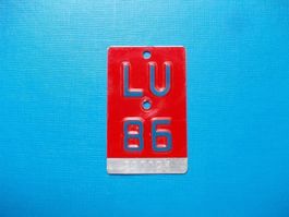 Velonummer / Fahrradnummer LU 86 ... zum 40. Geburtstag !