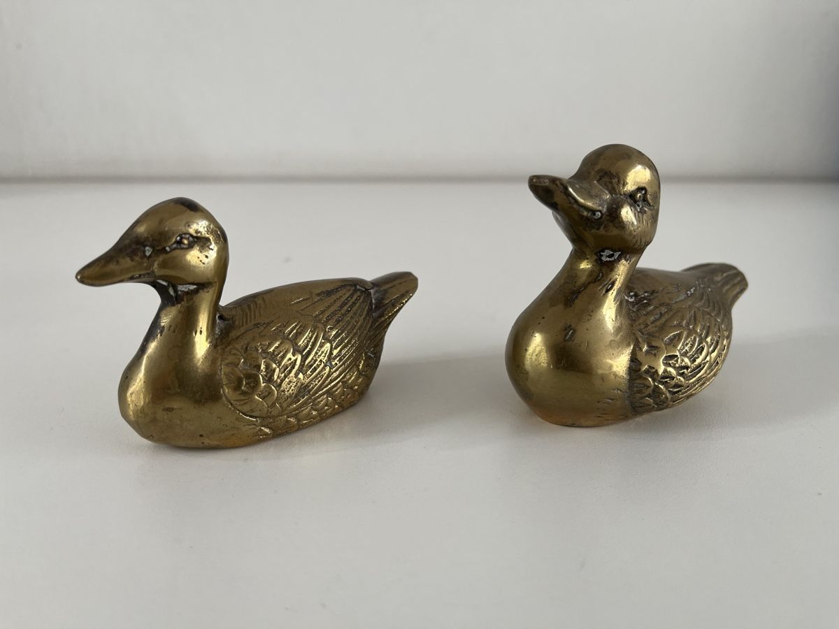 Statuette: 2Stk. Enten aus Messing  – Usato da Wetzikon ZH venduto da seli03 3