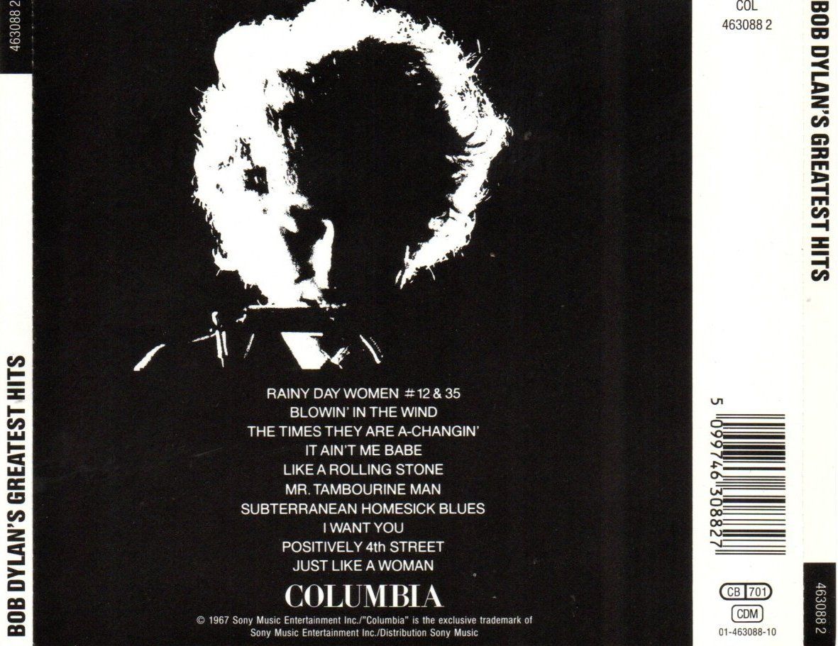 CD: BOB DYLAN - GREATEST HITS - 1967 - CD – Usato da Greifensee venduto da scharmant 1