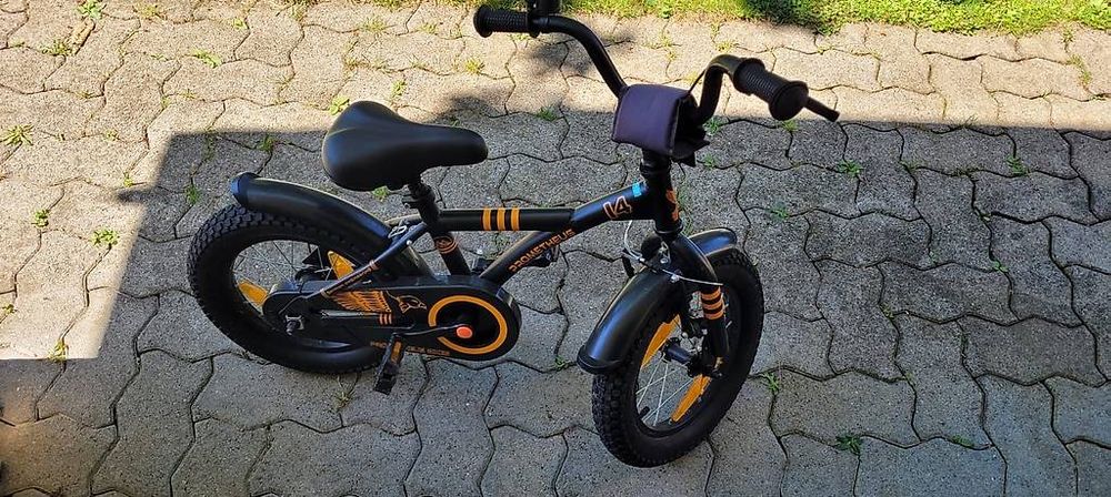 Kinderfahrrad 14 Zoll ab 3-4 Jahre mit Sttzrder in Schwarz (Gebraucht) in  Ottenbach fr CHF 10  nur Abholung auf Ricardo kaufen