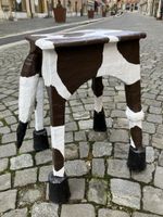 Tabouret original décor vache - Kuhe Hocker Unikat