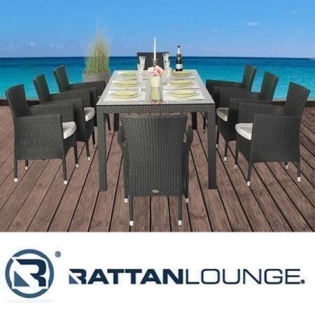 Tavoli: RATTAN GARTENTISCH SET - RATTANTISCH – Nuovo e nell'imballaggio originale da Bern venduto da rattan-lounge
