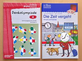 2 LÜK Lernefte: Uhrzeit + Denkolympiade 3./4. Klasse