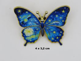 Schmetterling - Anstecker Pin - Van Gogh Motiv - 4x3,2cm