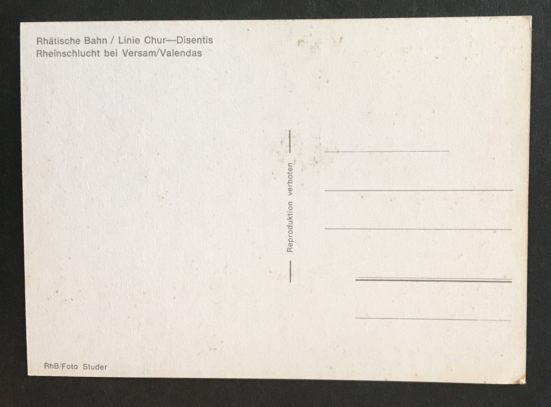 Cartoline postali: ALTE ANSICHTSKARTE RHÄTISCHE BAHN – Usato da Ostermundigen venduto da wini63 1