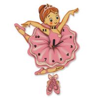 Ballerina Pendeluhr Holz  Bartolucci