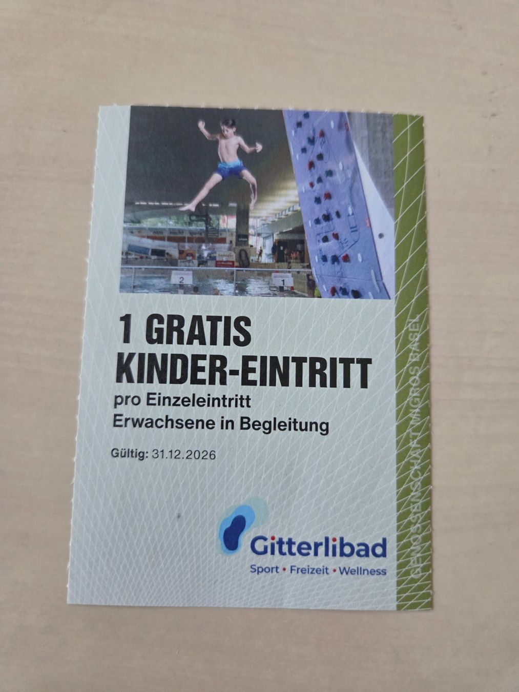Buoni: Gutschein Gitterlibad Liestal – Usato da Liestal venduto da ITOlio