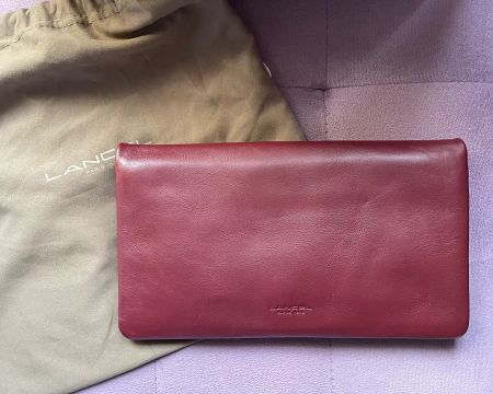 Lancel Clutch-Tasche bordeaux