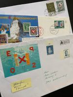 3 Belege gelaufen ohne Stempel EXPO02 + FDC 6.3.90 + ZURZIBI