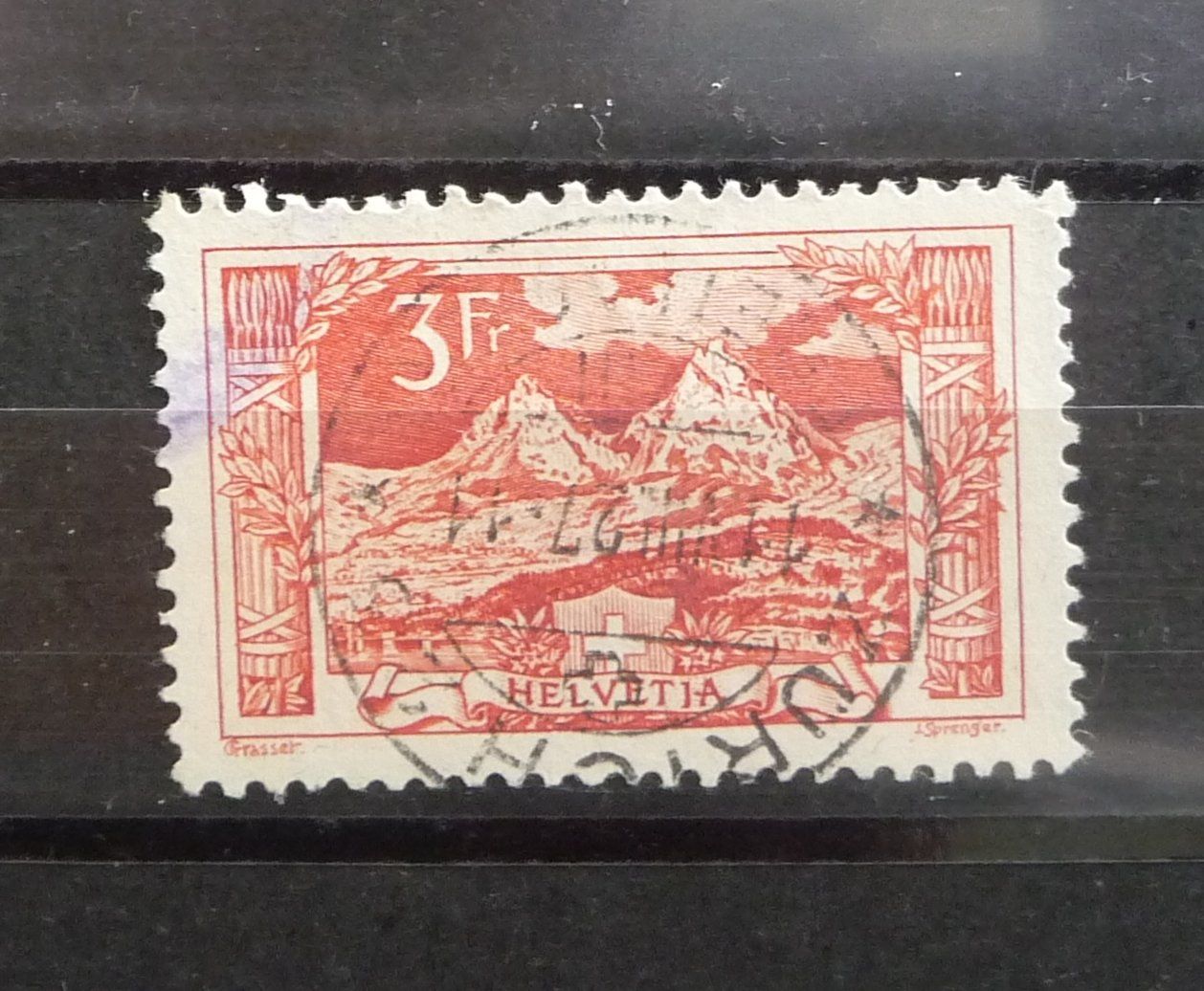 Tutti i francobolli: 1918 Schweiz 3 Fr. gestempelt – Usato da Horgen venduto da FIR-2008