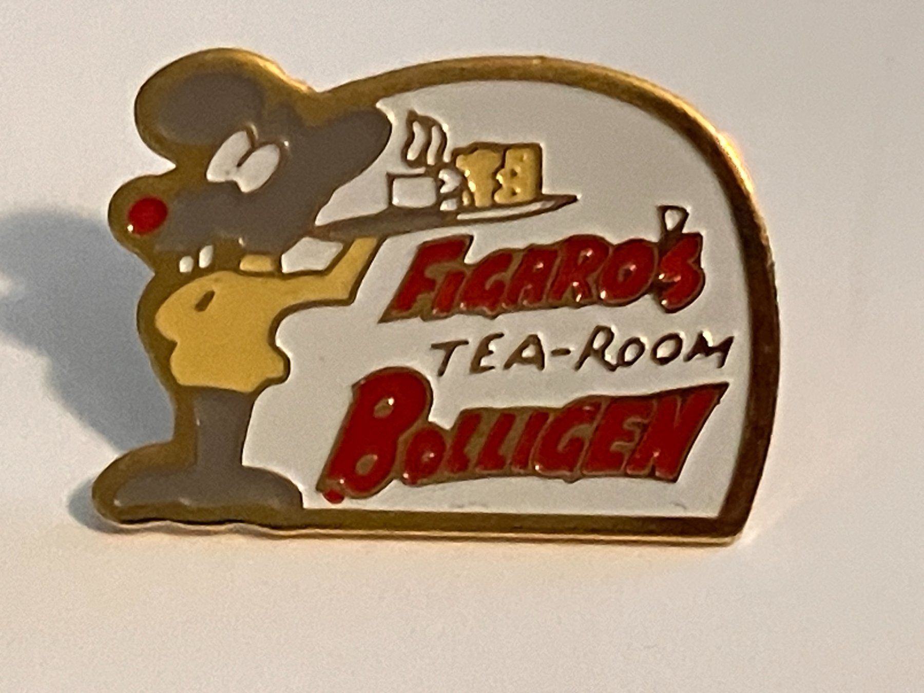 Placchette & Badge: 1 Pin Figaros Tea Room Bolligen – Usato da Basel venduto da djwwpp