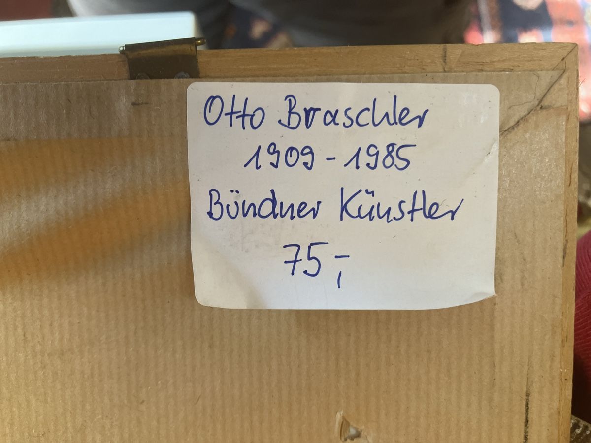Dipinti: Otto Braschler Bleistiftzeichnung 1968 – Usato da Erlenbach im Simmental! venduto da Simmentaler-Perlen 5