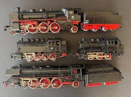 Märklin Dampflokomotiven 3000, 3048, 3031 und 18 478
