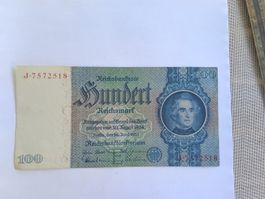 Reichsbanknote HUNDERT REICHSMARK von 1924, unzirkuliert