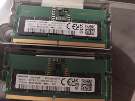 DDR5 SO-DIMM: Samsung 16 GB (2x8GB), 5600MHz