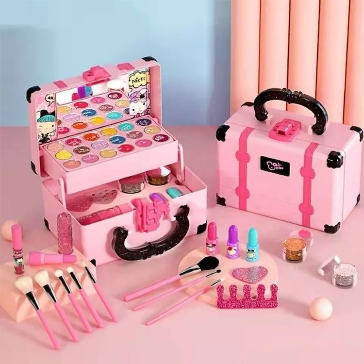 Mädchen Make-up Kit für Kinder Kinder Make-up Set Mädchen Prinzessin Make  Up Box Nontoxic Kosmetik Kit Spielzeug Pretend Play Make-up Schönheit
