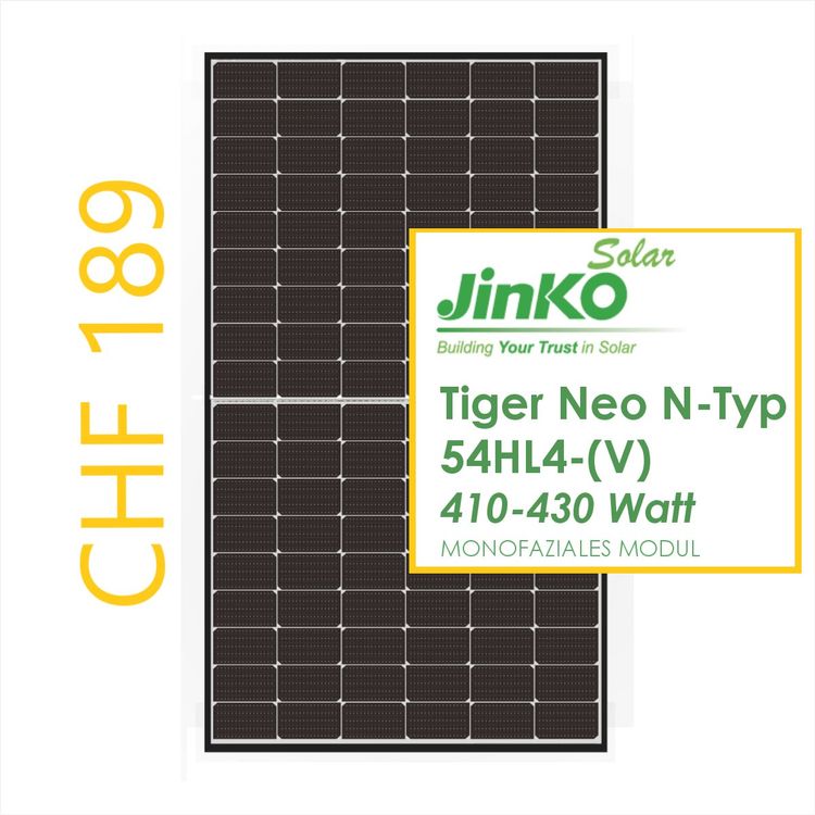 Solarpanel - JinkoSolar 425W JKM425N-54HL4-V | Acheter Sur Ricardo