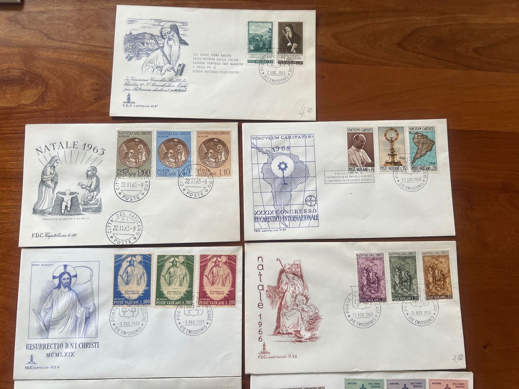 Alle Briefmarken: FDC Vatikan 9 Super Briefe  (M238) – Gebraucht aus Hinwil von Sidi4 1