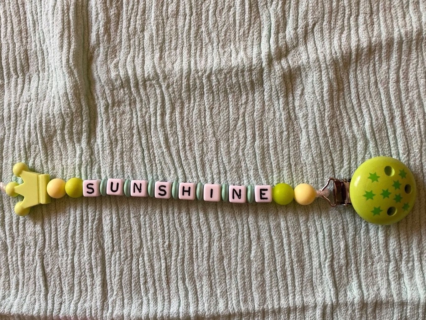 Succhiotti & catenelle porta ciuccio: Nuggikette SUNSHINE , Neu – Nuovo e nell'imballaggio originale da Emmenbrücke venduto da JJ_89 1