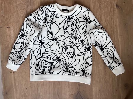 Hallhuber Pullover weiss/schwarz Muster Grösse L gebraucht