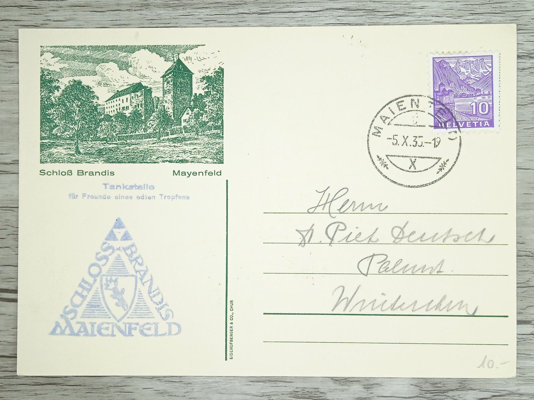 Tutti i francobolli: TR102 Carte Postale Suisse 1935 – Usato da Cousset venduto da Patrick_Collections